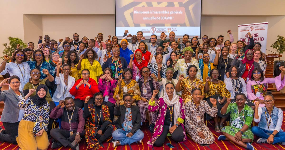Members of the Solidarity for African Women’s Rights (SOAWR) Coalition in Nairobi, Kenya during the Annual General Meeting on 9 July 2023